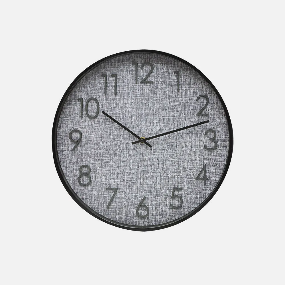 Reloj De Pared Higueron Negro/gris 40x40x4 Cm Movimiento Continuo