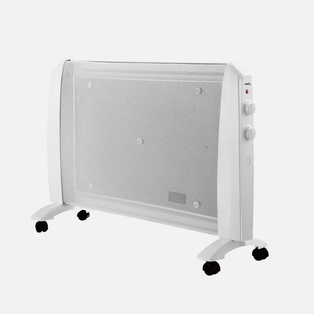 Radiador De Mica Abrigo 2000w 1elemento Blanco 2potencias  Antivuelco,ruedas,termostato Reg.54x79x27cm