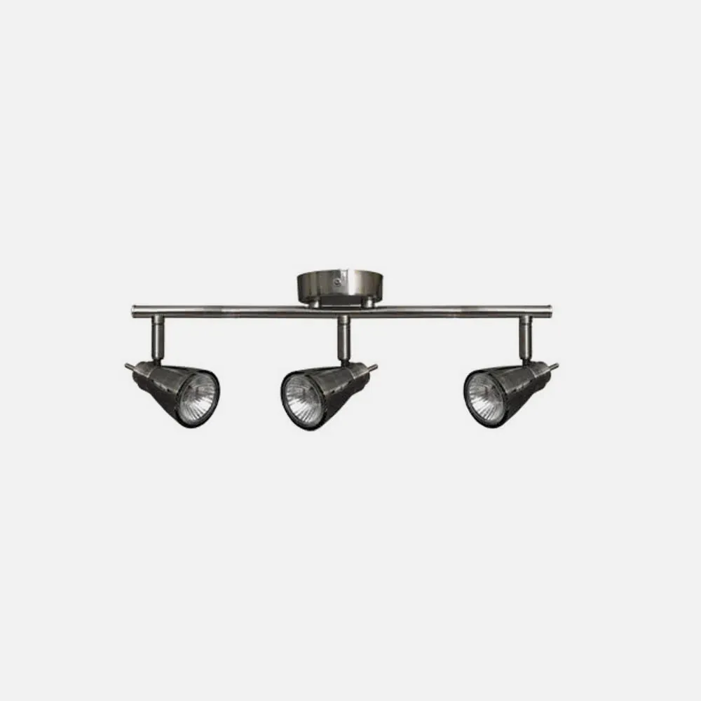 Bomba de Strip Spotlight Tabernas Nickel 3xgu10. LED incl 15x50