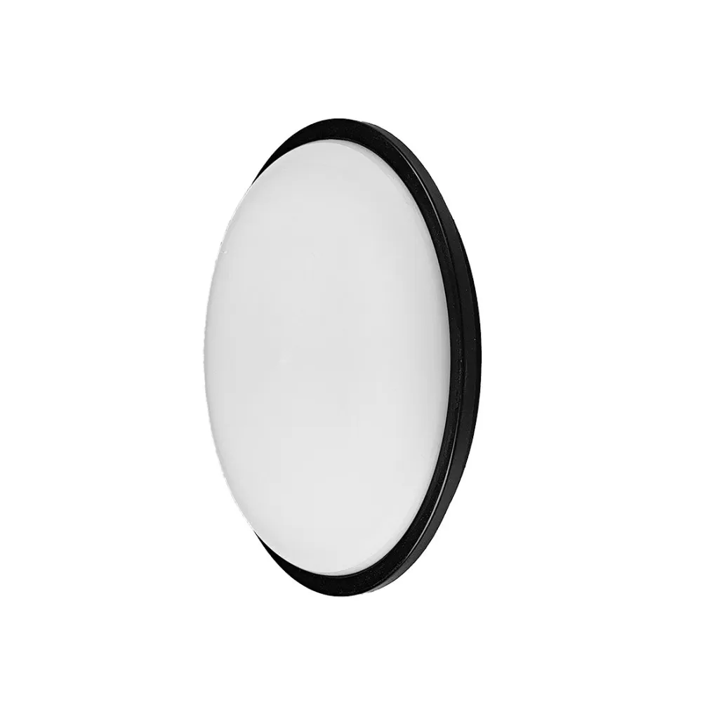 245961809 - Aplique 18w 6500k Pirineo Redondo Negro Ip54 1764lm 22x22x5,5cm