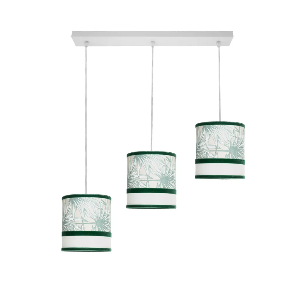 248993106 - Regleta Caledonia 3xe27 Blanco/verde Regx65x16cm