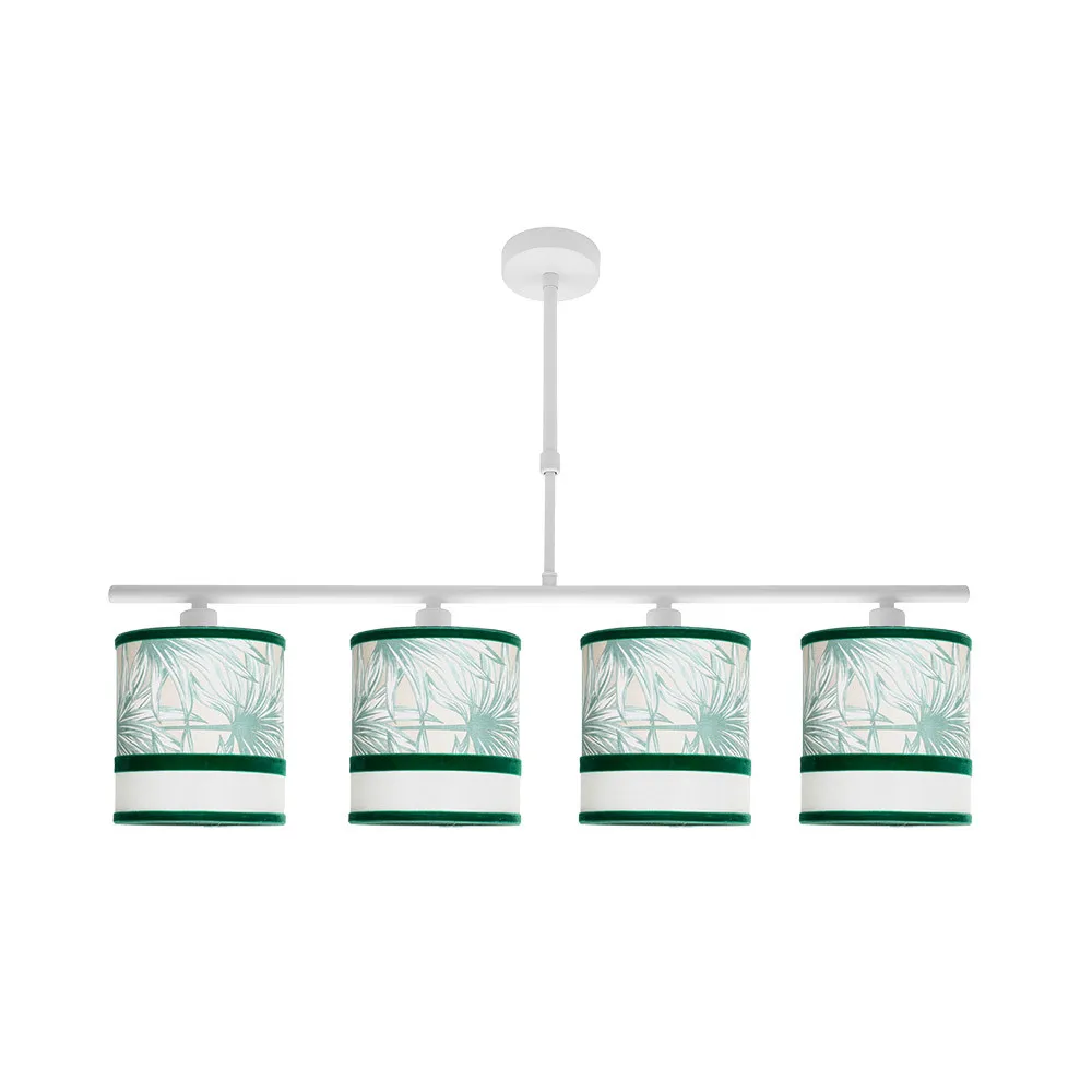 248954006 - Lampara Caledonia 4xe14 Blanco/verde Regx75x14cm
