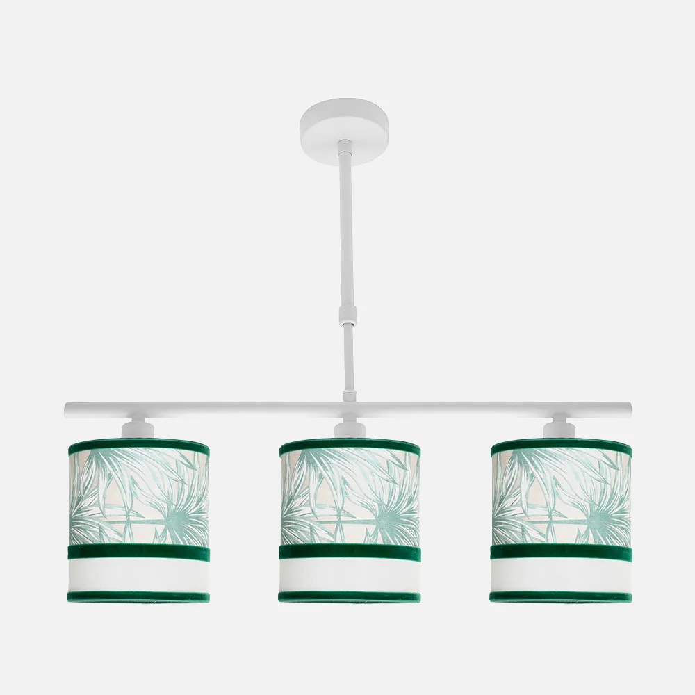 248953006 - Lamp Caledonia 3xe14 White/green Regx55x14cm