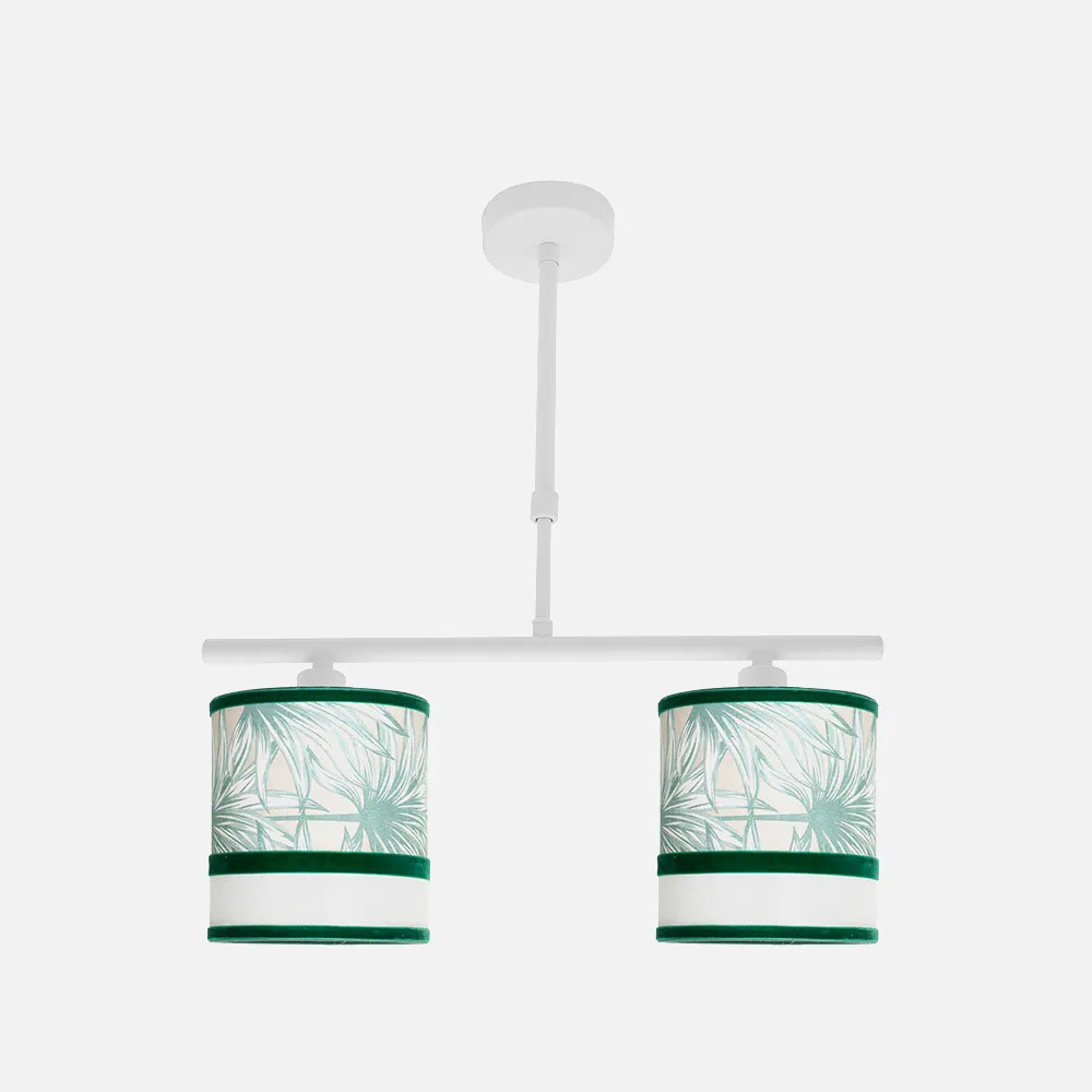 248952006 - Lamp Caledonia 2xe14 White/green Regx43x14cm