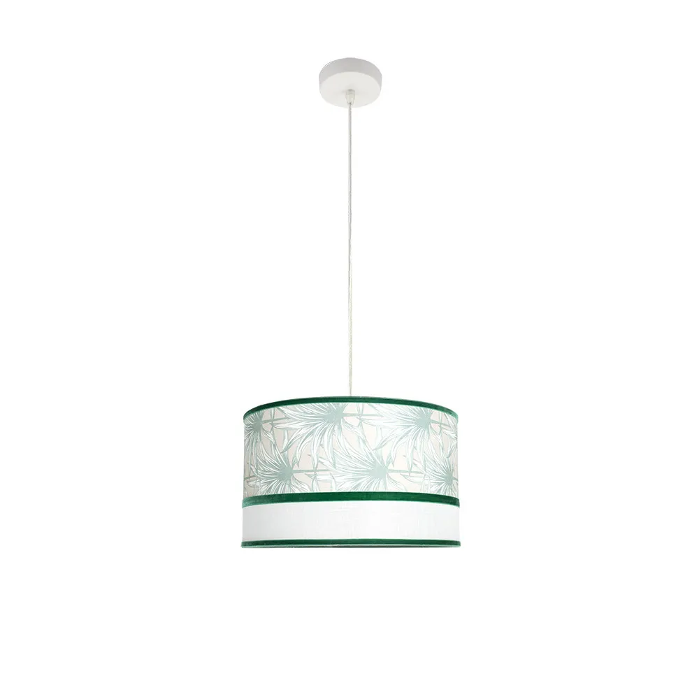 248994006 - Colgante Caledonia 1xe27 Blanco/verde Regx40x40cm