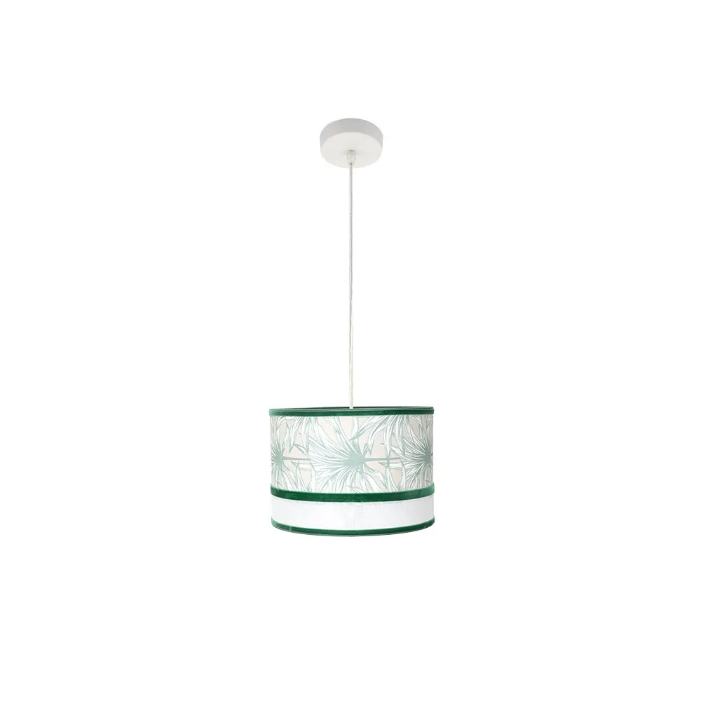 248993006 - Colgante Caledonia 1xe27 Blanco/verde Regx30x30cm
