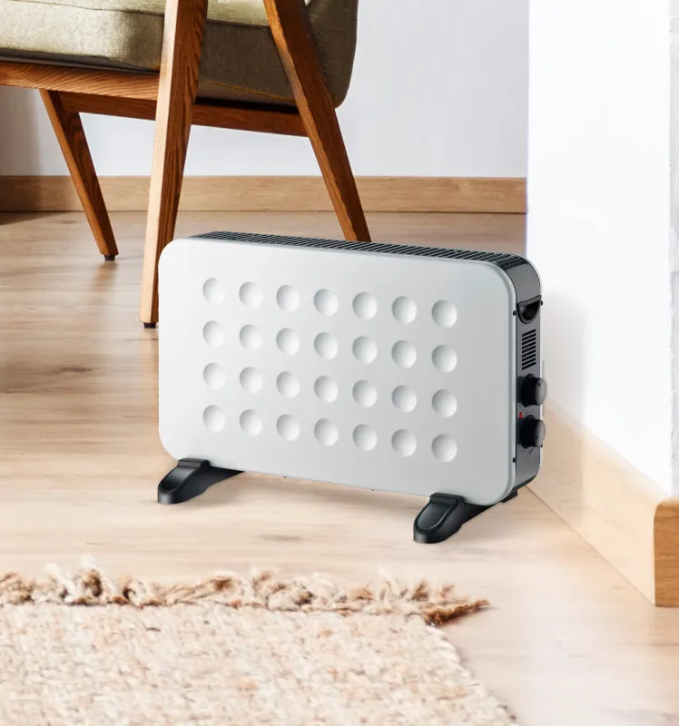 Convector Hogar 2000w Blanco/negro 2potencias Termost.regulable Protecc.contracalentamiento,Turbo 38x61x22cm
