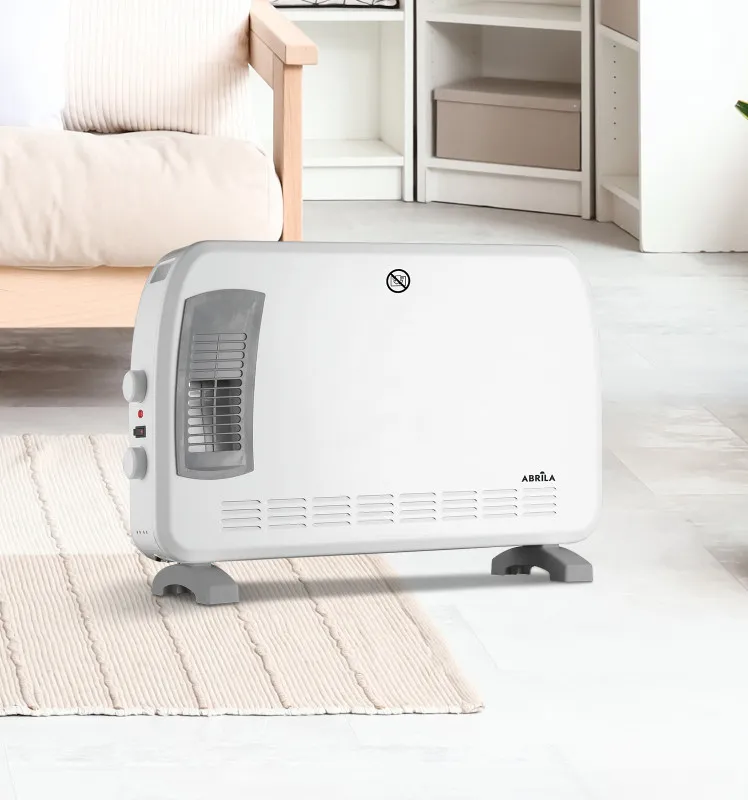 Convector Bengala 2000w Blanco/gris 3potencias funcion Turbo Termost.regulable Seguridad,asa 42,5x61x20,5cm