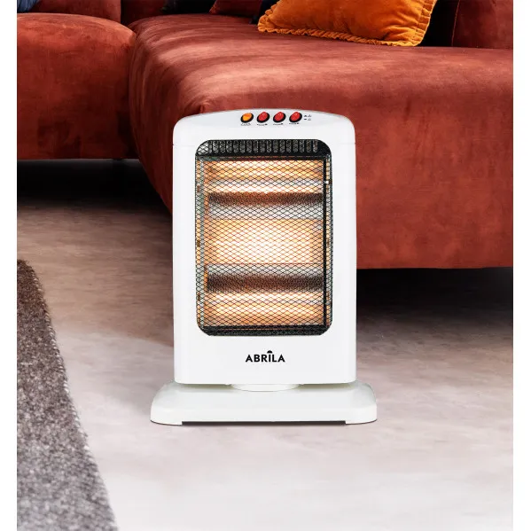 Estufa Elect.candente 1200w Blanco 3pot Oscilante  3elem.antivuelco,asa 44x33x23 Cm