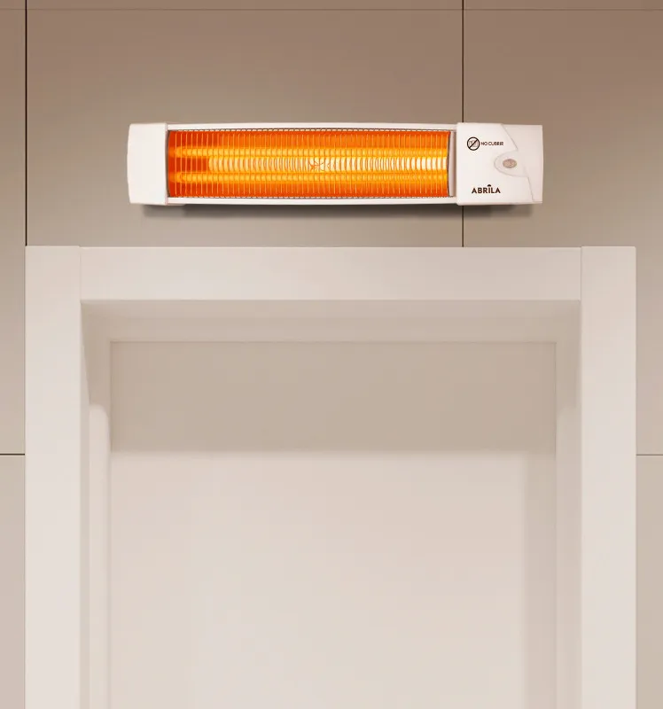 Estufa Cuarzo Africa 1200w Blanco 2 Potencias Control Cadena De Tiro 10,4x57x10,8 Cm