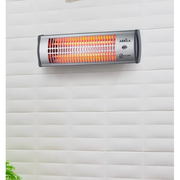 Heater Quartz Tioman 1200w Black/silver  2 Pow. Pull Chain Control 15x53,5x12 Cm