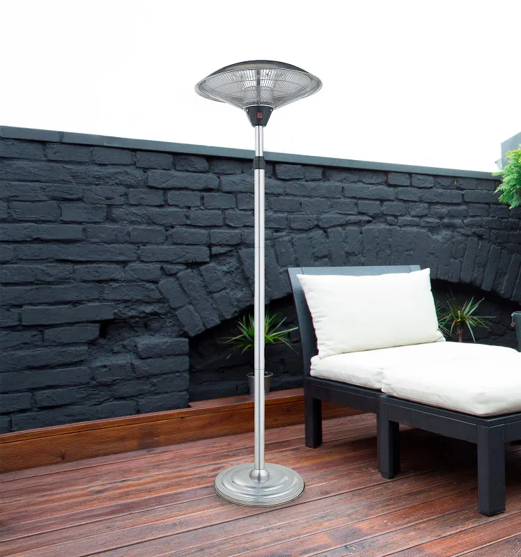 Calefactor Exterior C/pie Koel 2000w Plata 2potencias Antivuelco Ip34 200x60x60 Cm