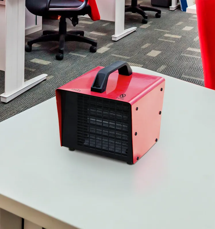 Termovntilador Ceramico PTC Industrial Chopo 3000w Rojo 3potencias Termost.Reg.seg.asa 26x23,5x23,5 Cm