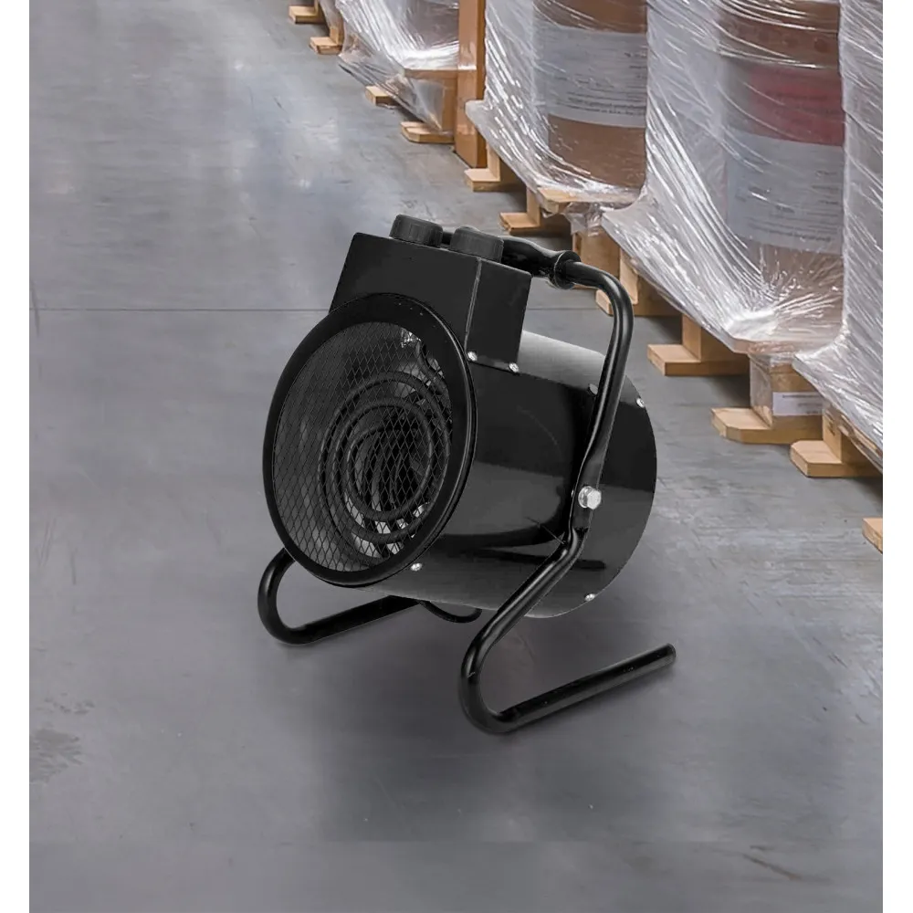 Termoventilador Industrial Zenon 3000w Negro 2potencias Ip24 Termostato Reg.33x24x22,5 Cm