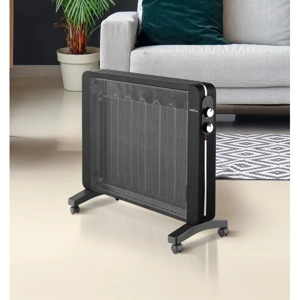 Radiator Mica Manglar 2000w Black 2powers Tip-over protection Saf. prot. Dimmable thermostat 62x73,2x26 Cm