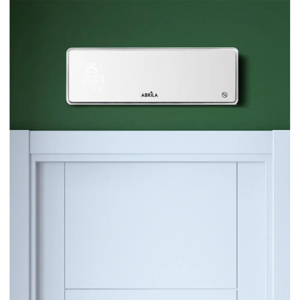 Split Ceramico Invierno 2000w Blanco Cristal 2potencias 3funciones Ptc De Seg.remoto Temporiz.18,7x53,8x12,3cm