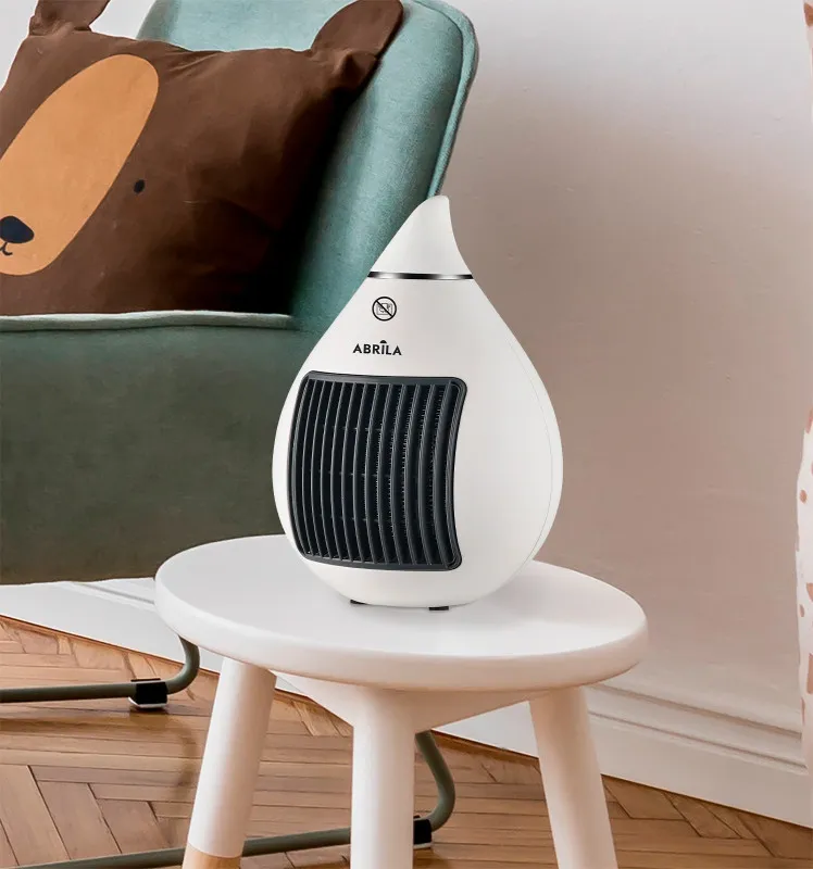 Termoventilador Ceramico 1500w Blanco/cromo 2funciones 2potencias Termostato Reg.antivuelco 26,5x18,5x18,5 Cm
