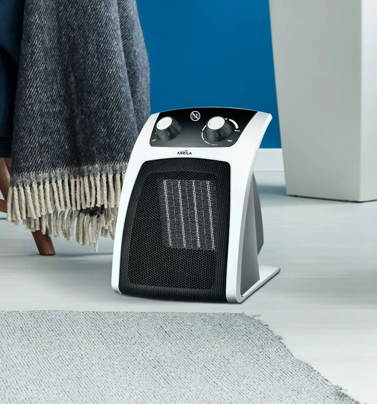 Termoventilador Ceramico 2000w Blanco/negro Ventilador/calor 2potencias 3funciones Termost.reg. Antivuelco 23x19x17 Cm