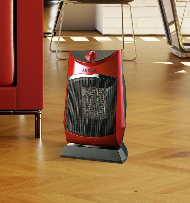 Termoventilador Ceramico PTC Calidez 1500w Rojo 2potencias 3funciones Protecc.reg.seguridad, Antivuelco 32,5x20x17cm