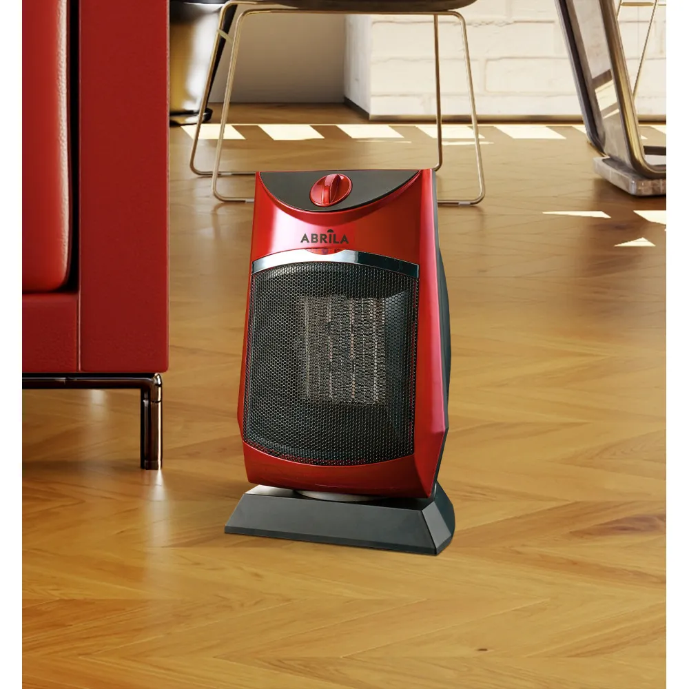 Termoventilador Ceramico PTC Calidez 1500w Rojo 2potencias 3funciones Protecc.reg.seguridad, Antivuelco 32,5x20x17cm