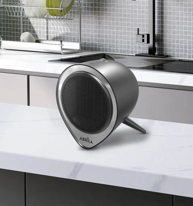 Termoventilador Ceramico Andino 1500w Negro/plata  2potencias,protecc.sobrecalentamiento,antivuelco 21x18x18cm
