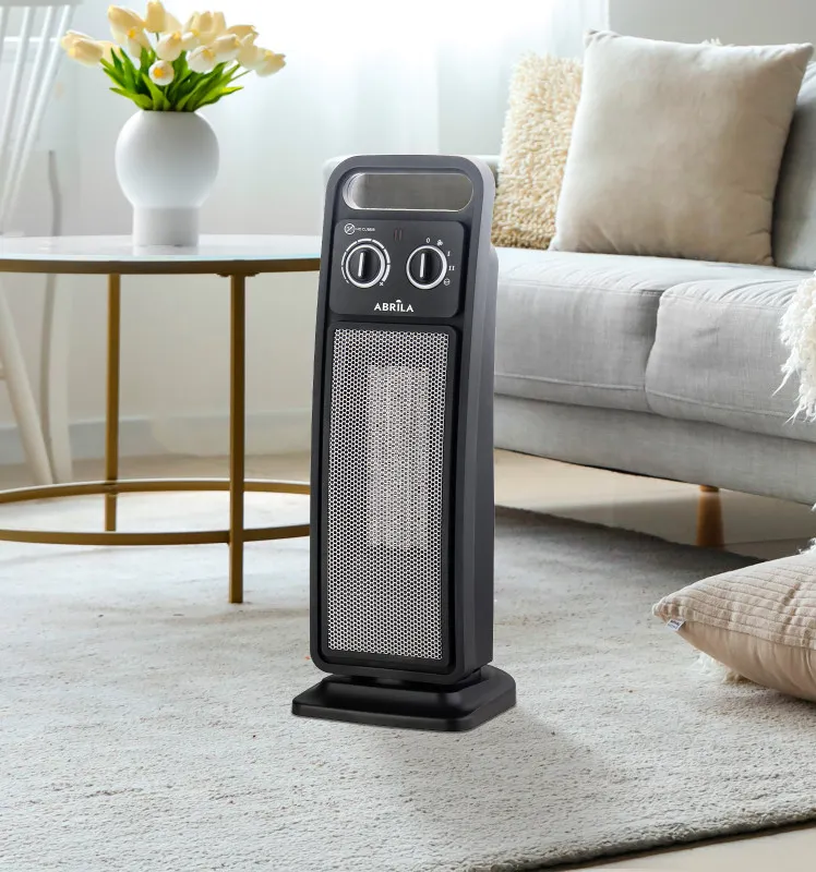 Termoventilador Ceramico Vert.brasil 2000w Negro  2pot.oscilant.antivuel.termost. Prot.cal 50,7x19x18,3 Cm