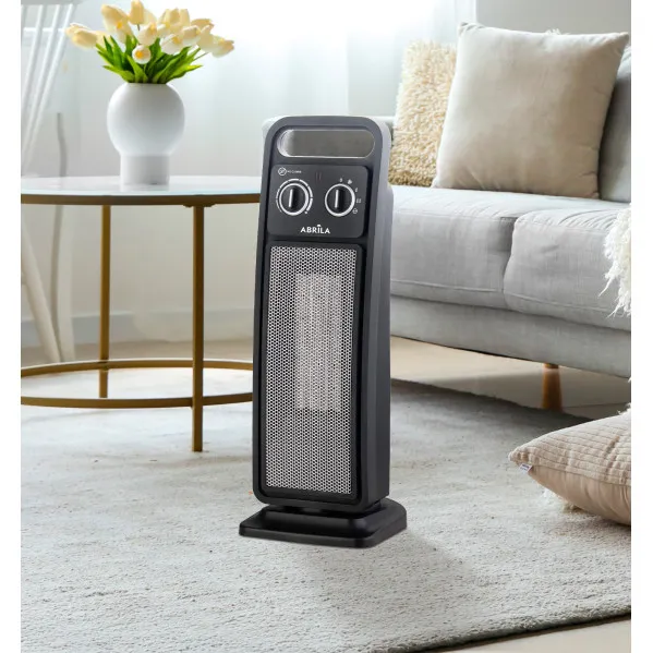 Termoventilador Ceramico Vert.brasil 2000w Negro  2pot.oscilant.antivuel.termost. Prot.cal 50,7x19x18,3 Cm