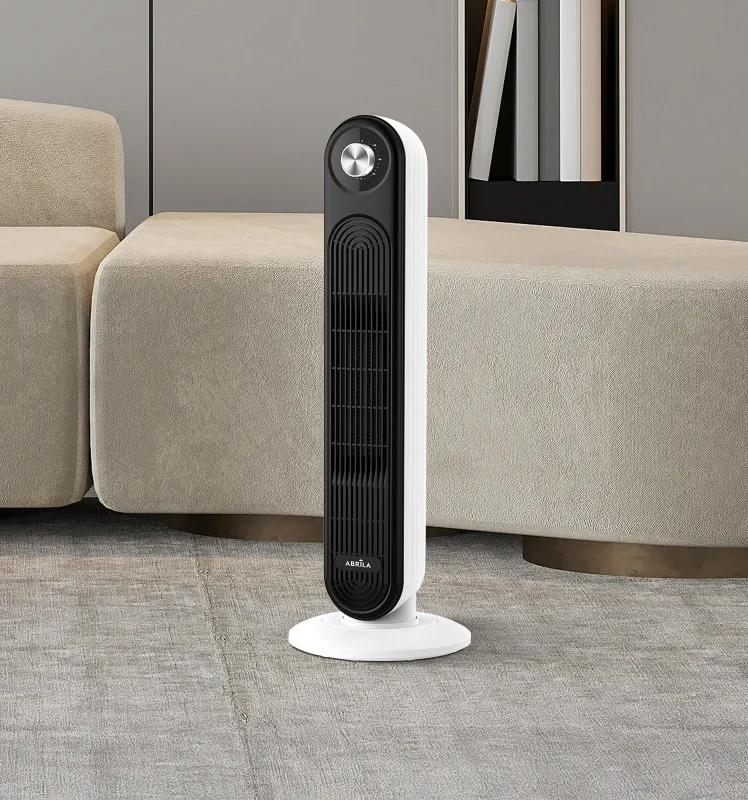 Termoventilador Ceramico Vert.grecia 2000w Negro/blanco 2pot.oscilante, Antivuelco, Termost. Prot.cal 69,8x24,5x24,5 Cm