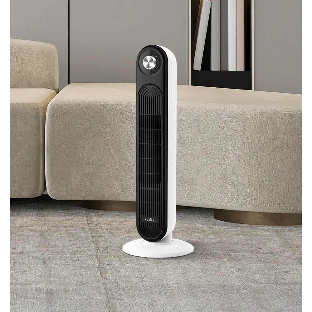 Termoventilador Ceramico Vert.grecia 2000w Negro/blanco 2pot.oscilante, Antivuelco, Termost. Prot.cal 69,8x24,5x24,5 Cm