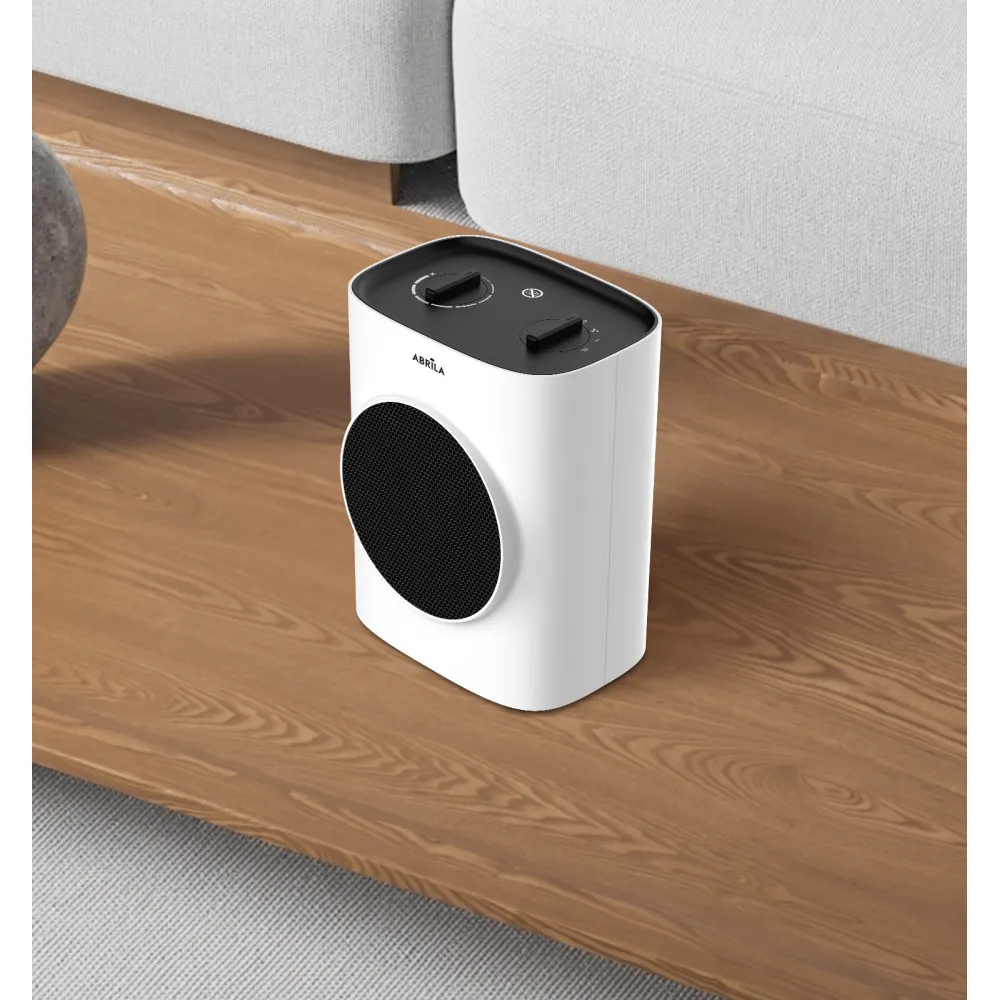 Termoventilador Ceramico Chipre 1500w Blanco/negro 2potencias 3funciones Antivuelco Termostato Reg. 21,5x17,5x12,8cm