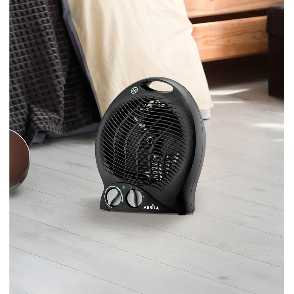 Termoventilador Electico Candil 2000w Negro 2potencias 3funciones, Termostato Reg. Seguro Y Asa 26,8x25,7x15,5cm