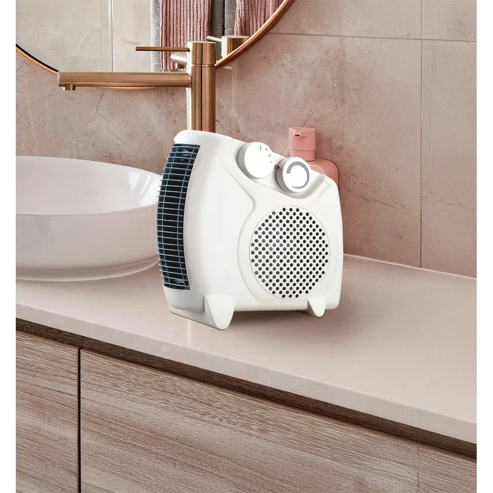 Termoventilador Elec.grato 2000w Blanco Vertical/horizontal 2potencias 3funciones Termostato Reg. Asa 22,5x24,5x12cm