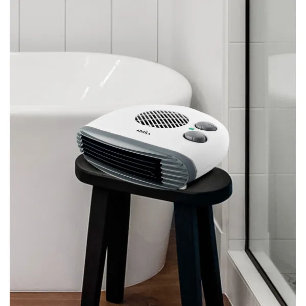 Fan heater Elec.Toril 2000w White Horizontal 2 powers 3 functions Dimmable therm. 12x26x26 Cm