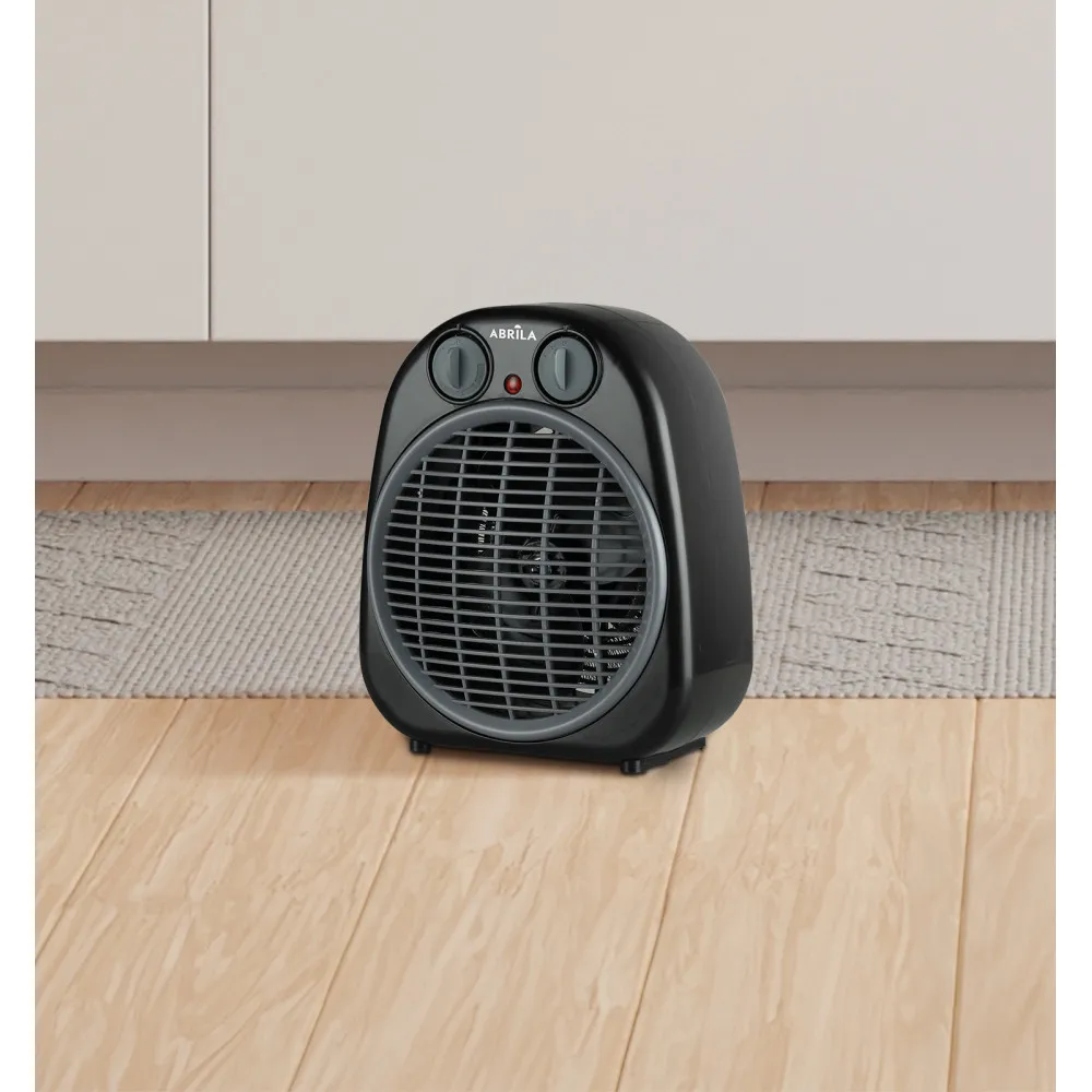 Termoventilador Fogata 2000w Negro/gris 2potencias 3funciones Termostato Reg.seguro,antivuelco 24x20x13cm
