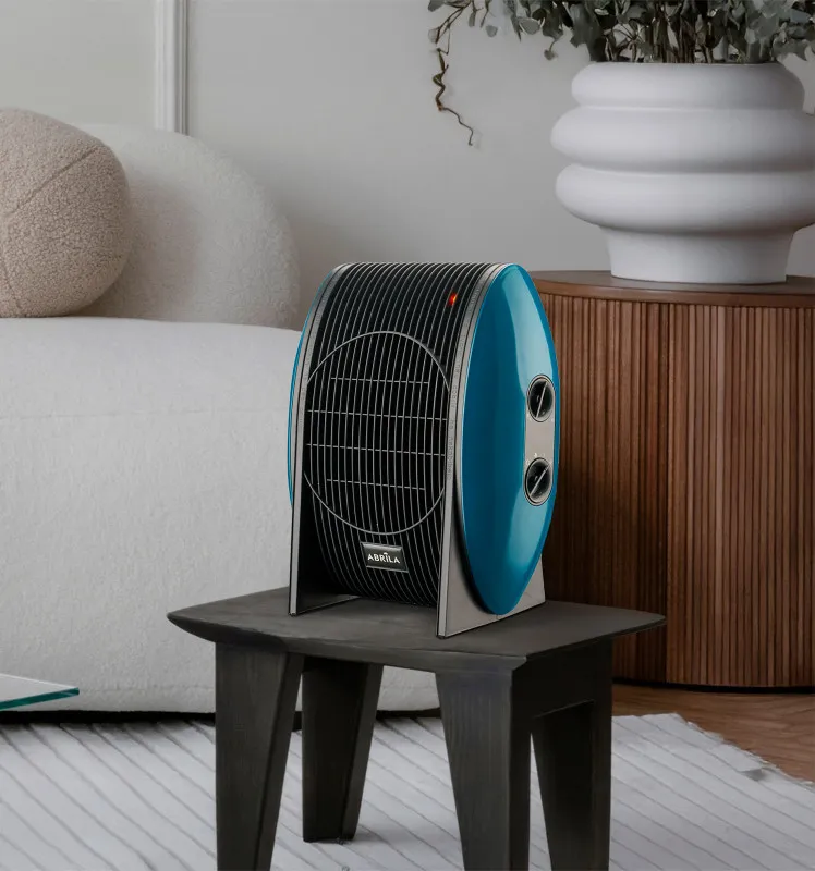 Termoventilador Desierto 2000w Azul 2potencias 3funciones Termostato Regulable Seguro 31x25x14cm