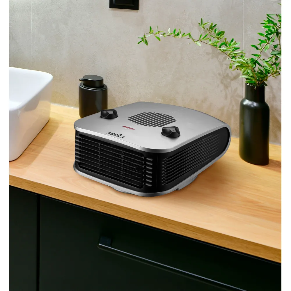 Termoventilador Ardor 2000w Plata/negro 2potencias 3funciones Termostato Regulabble Seguro15x24,5x32,5cm
