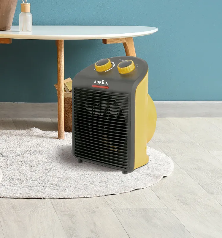Termoventilador Electrico Croacia 2000w Amarillo/negro 2potencias 3funciones Termost.seg.antivuelco 26x20x14cm