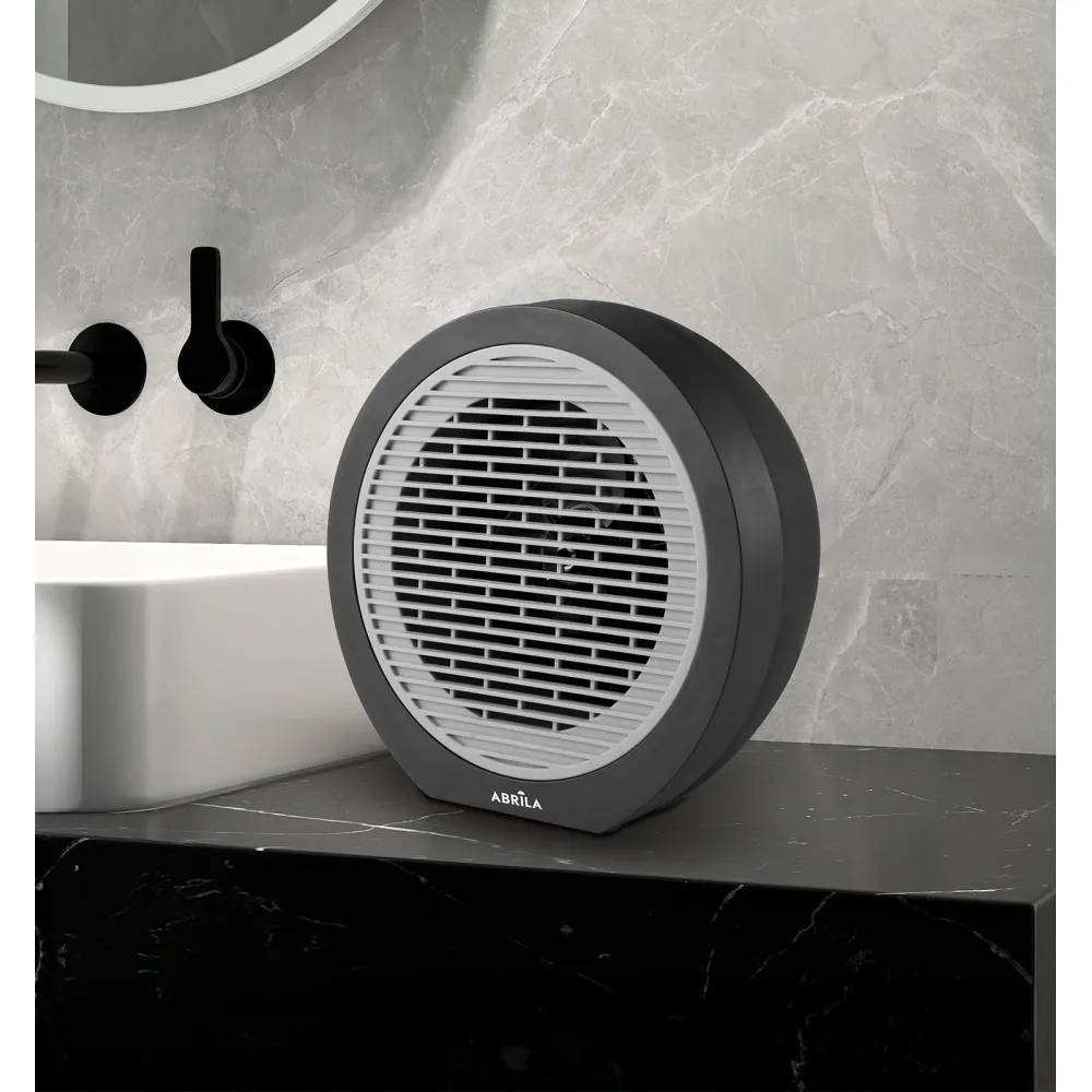 Termoventilador Elect.brindisi 2000w Negro/gris Termost.reg. 2potencias 3funciones Sist.seguridad 25x25x16,8cm