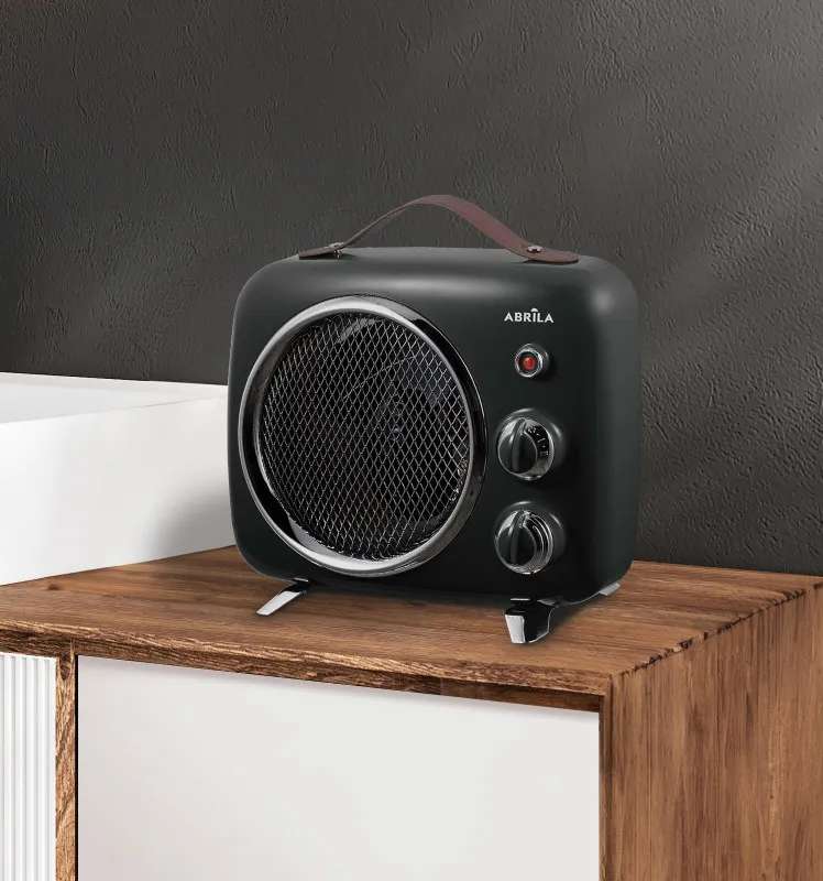 Termoventilador Elect.taranto 2000w Negro/gris Termost Reg. 2potencias 3funciones Sist.seg. 27,2x31,5x13,5cm