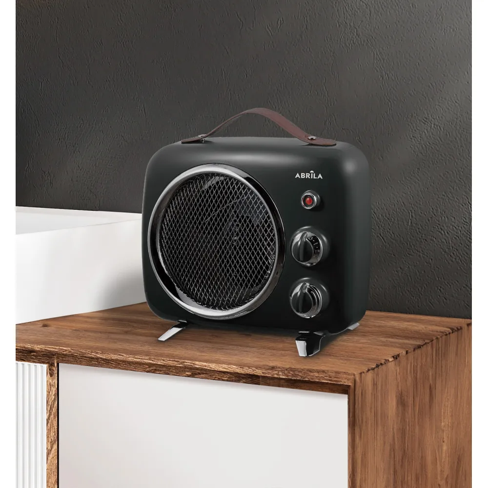 Termoventilador Elect.taranto 2000w Negro/gris Termost Reg. 2potencias 3funciones Sist.seg. 27,2x31,5x13,5cm