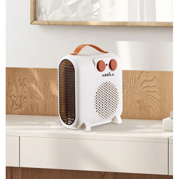 Fan heater Elec.tundra 2000w White/brown 2 power levels 3 functions Safety protection Indicator light 24,8x23,3x11,7cm