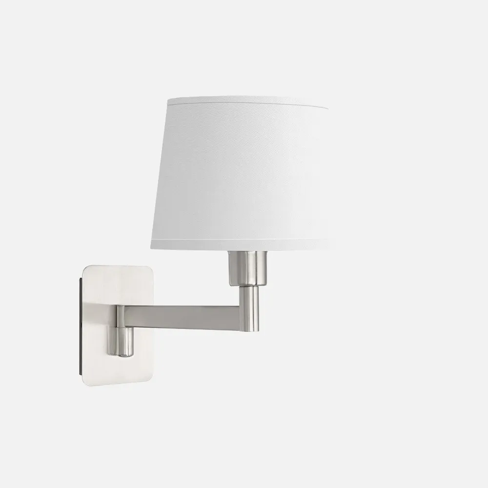 Aplique Cueza 1xe14 Niquel/blanco 24x15x28cm