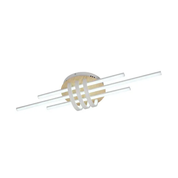 Plafon Kirova 64w 3000-4000-6500k Blanco/haya 7040lm  C/remoto,memoria Y Reg.intensidad 13,5x85,5x23,5cm