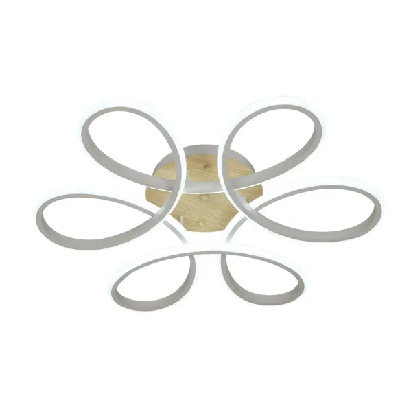 Plafon Bandeira 130w 3000-4000-6500k Blanco/haya 14300  Lm C/remoto,memoria Y Reg.intensidad 12x61x61cm