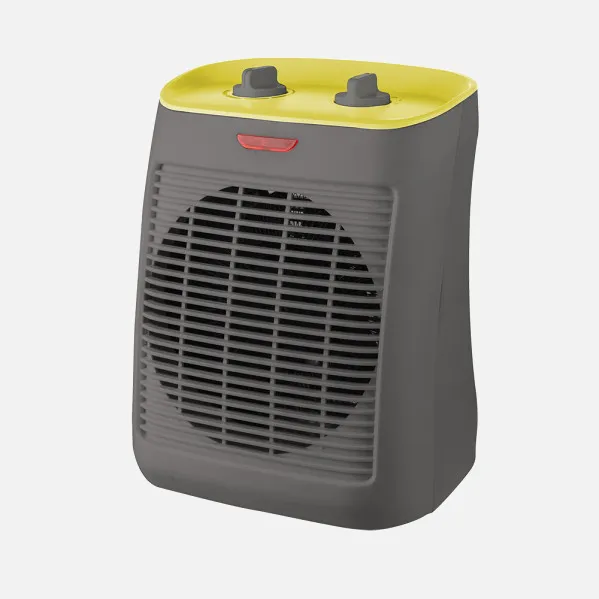 Termovent.elect.taray 2000w Gris/amarillo 2potencias  Proteccion Seguridad Antivuelco 31x21x19cm