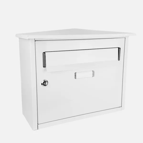 Mailbox Of Post Nikita Steel Galvanised White 33x39x17 Cm Design Trampilla Antilluvia Resistant
