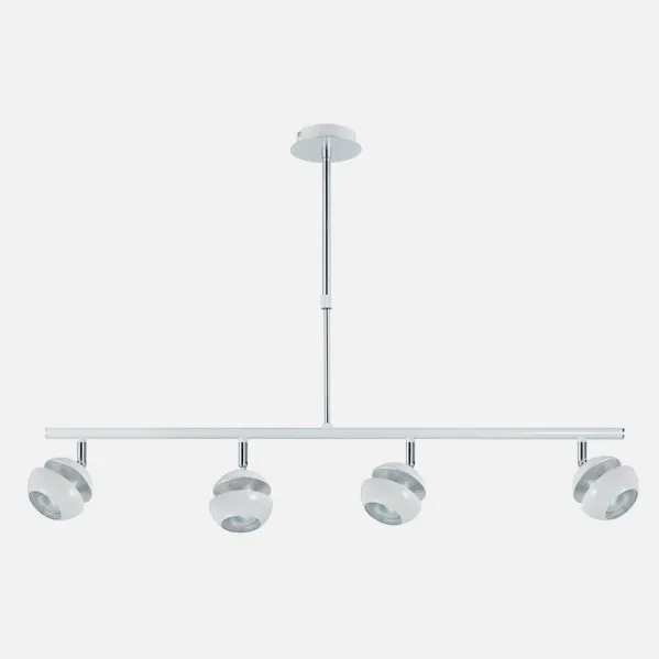 Pendant light Beethoven White/silver 4xgu10