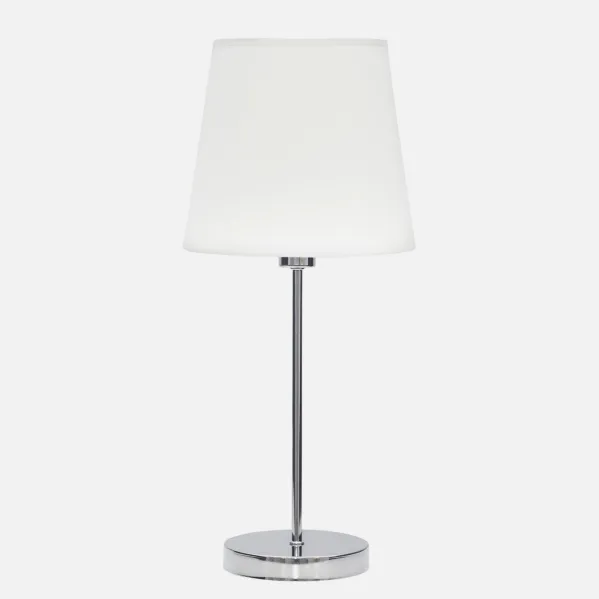 Tabela Top Maldivas 1xe14 Cromado/branco 46x20x20 Cm