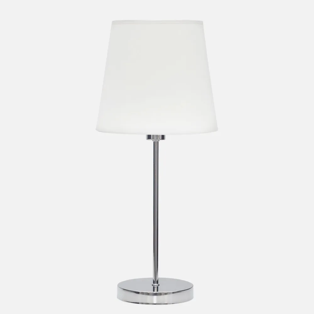 Tabela Top Maldivas 1xe14 Cromado/branco 46x20x20 Cm