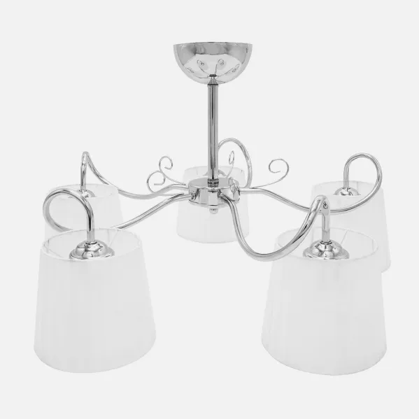 Lampara Cuzco 5xe14 Cromo 37x65x65 Cm